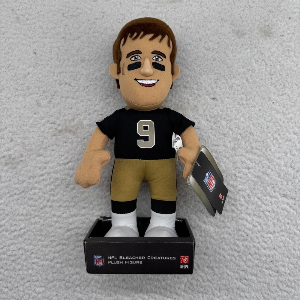 NFL Bleacher Creatures New Orleans Saints Drew Brees Plush Figure NEW IN BOX